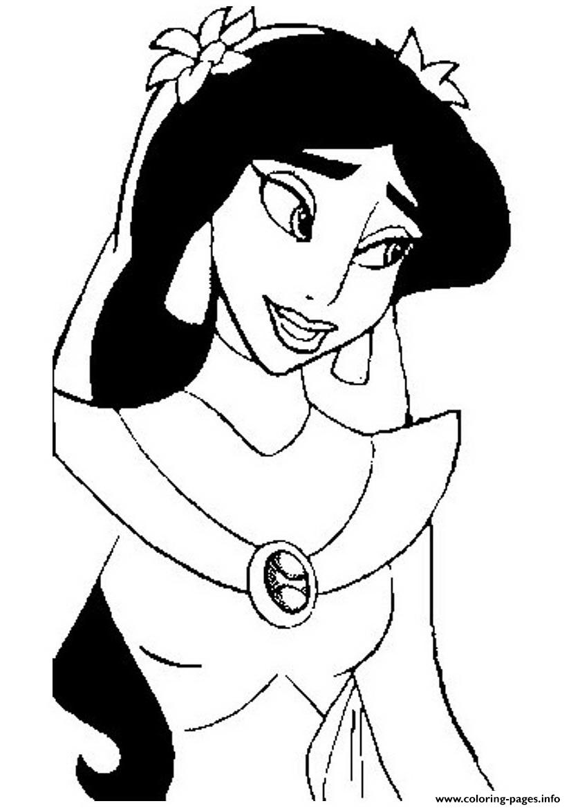 Jasmine With Veil Disney Sc769 coloring