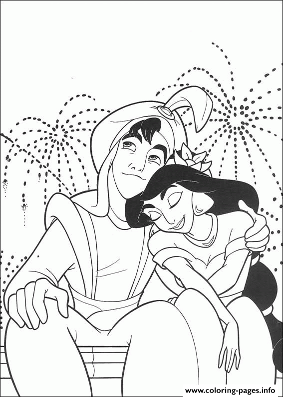 Aladdin And Fireworks Disney Coloring Pages7d1c coloring
