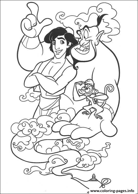 Aladdin And Friends Disney Coloring Pages4586 coloring