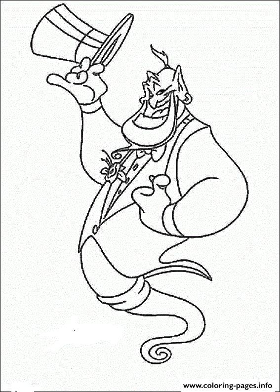 The Genie Like A Sir Disney Coloring Pagesc523 coloring