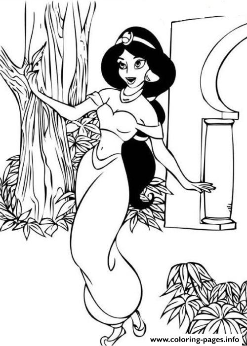 Jasmine Walking Like A Princess Disney Princess S0a2c coloring