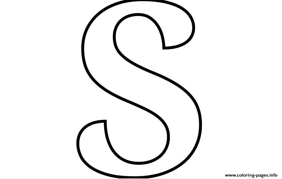 Printable S Alphabet A254 Coloring page Printable