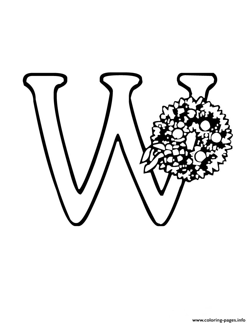 Wreath Free Alphabet Sb6bd coloring pages
