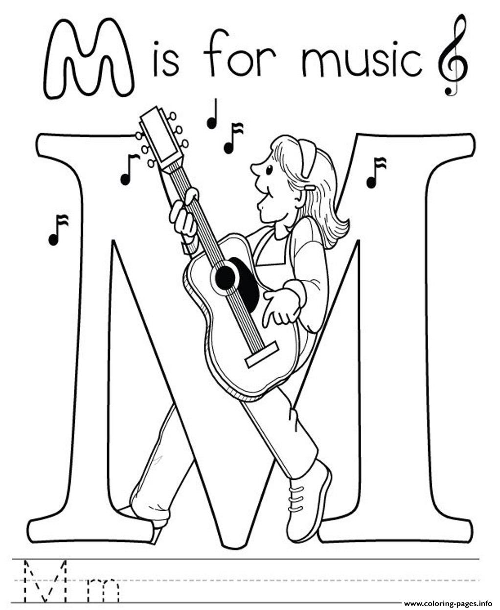 Music Free Alphabet S9145 Coloring page Printable