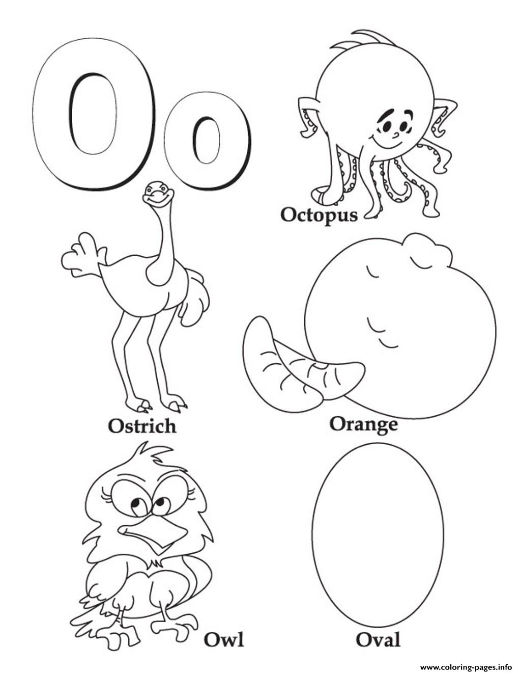 Download Words Of O Alphabet Sb5bb Coloring Pages Printable