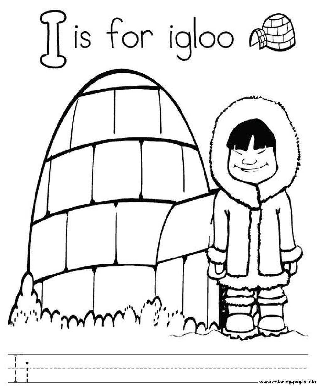 Letter I For Igloo Alphabet Color Pages8916 Coloring Pages Printable