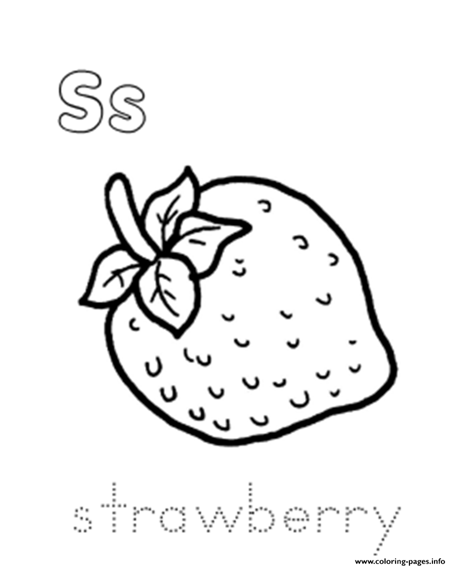 Download Strawberry Fruit Alphabet Bf21 Coloring Pages Printable