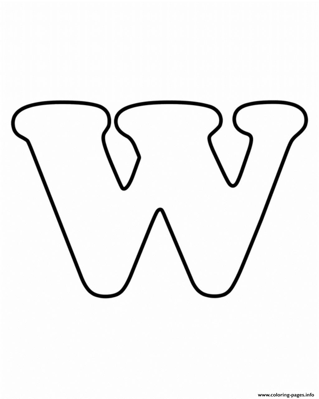 Letter W Free Alphabet S08f5 Coloring page Printable