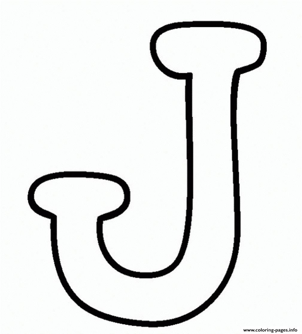 Printable Coloring Alphabet Letters J Pattern