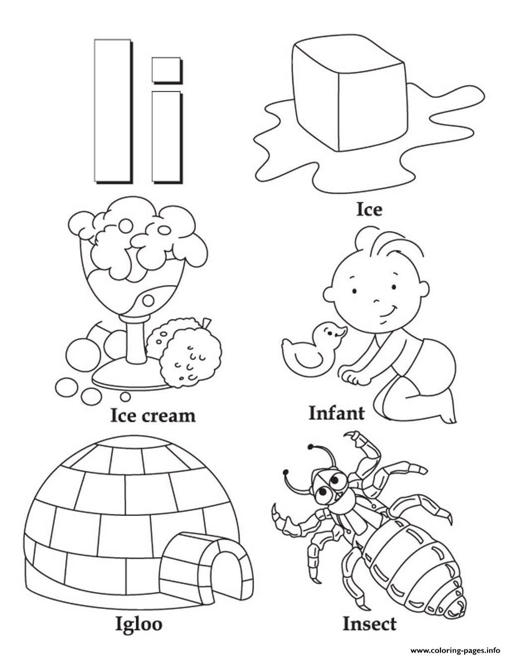 Download I Words Alphabet Color Pages6e14 Coloring Pages Printable