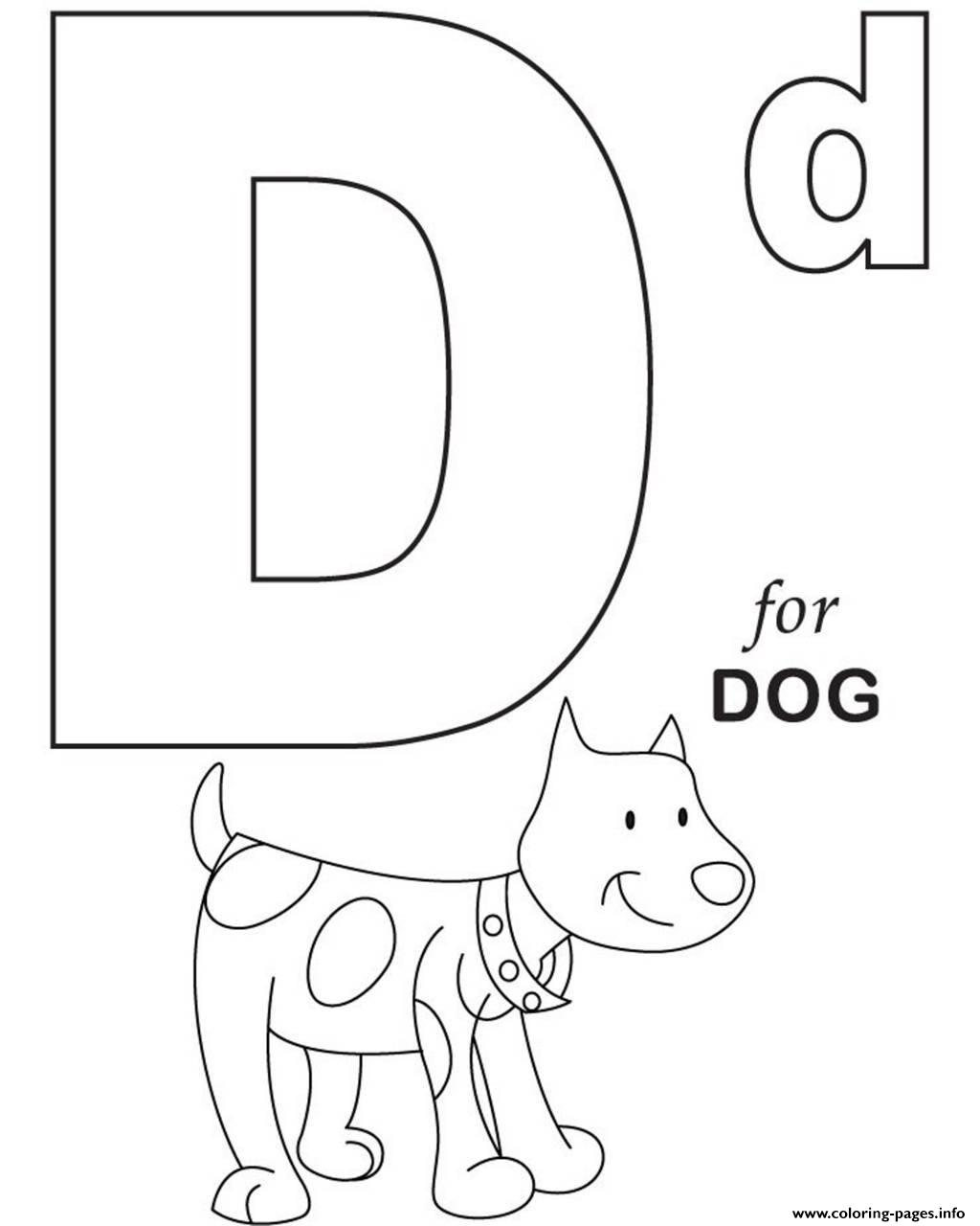 D For Dog Printable Alphabet S29a7c Coloring Pages Printable