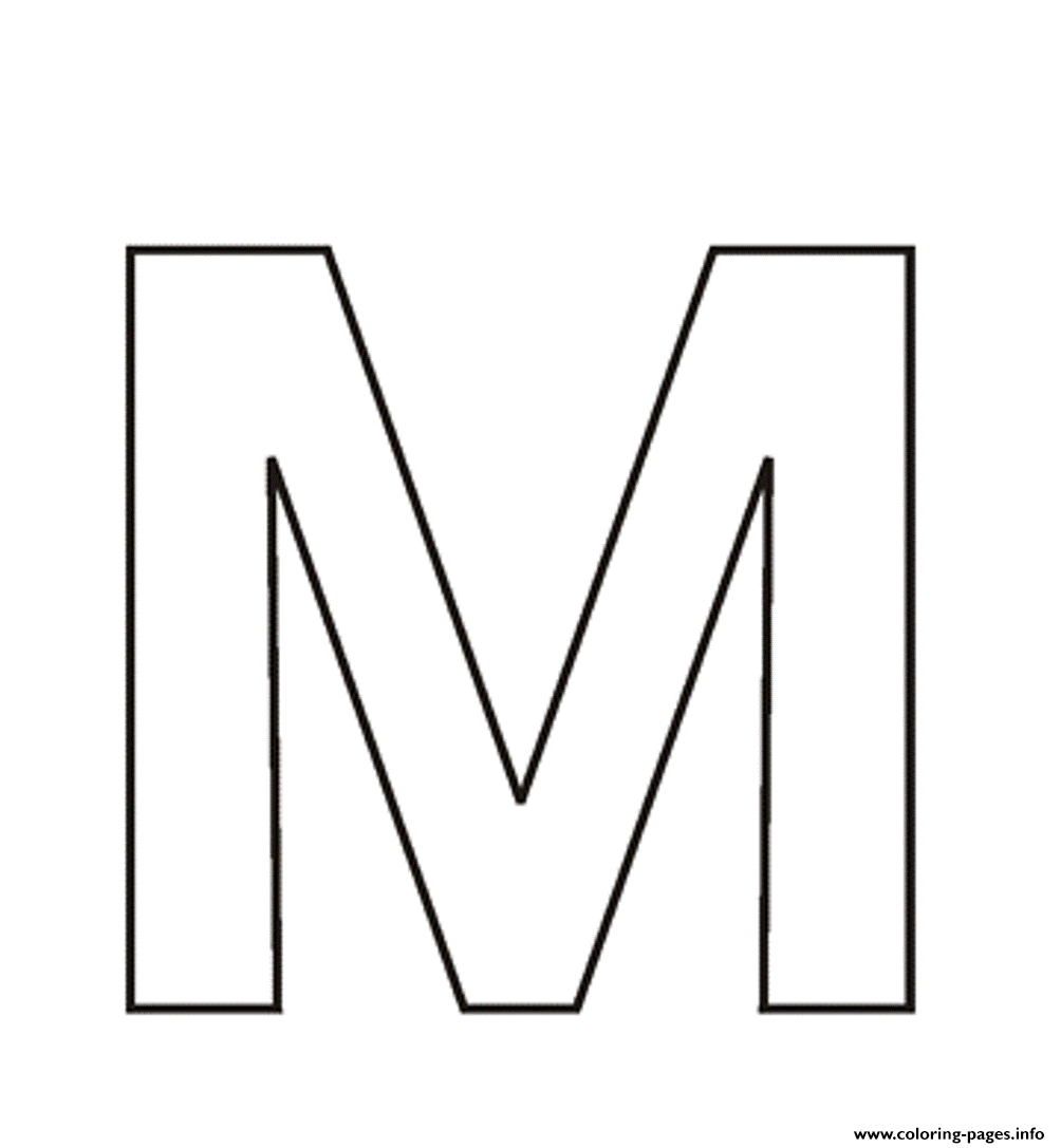 Coloring Pages Letter M