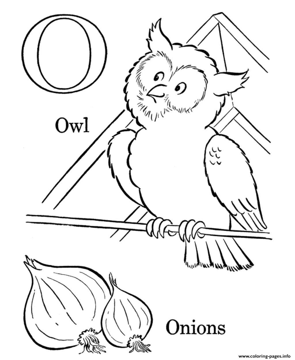 Download Onions And Owl Alphabet S3989 Coloring Pages Printable