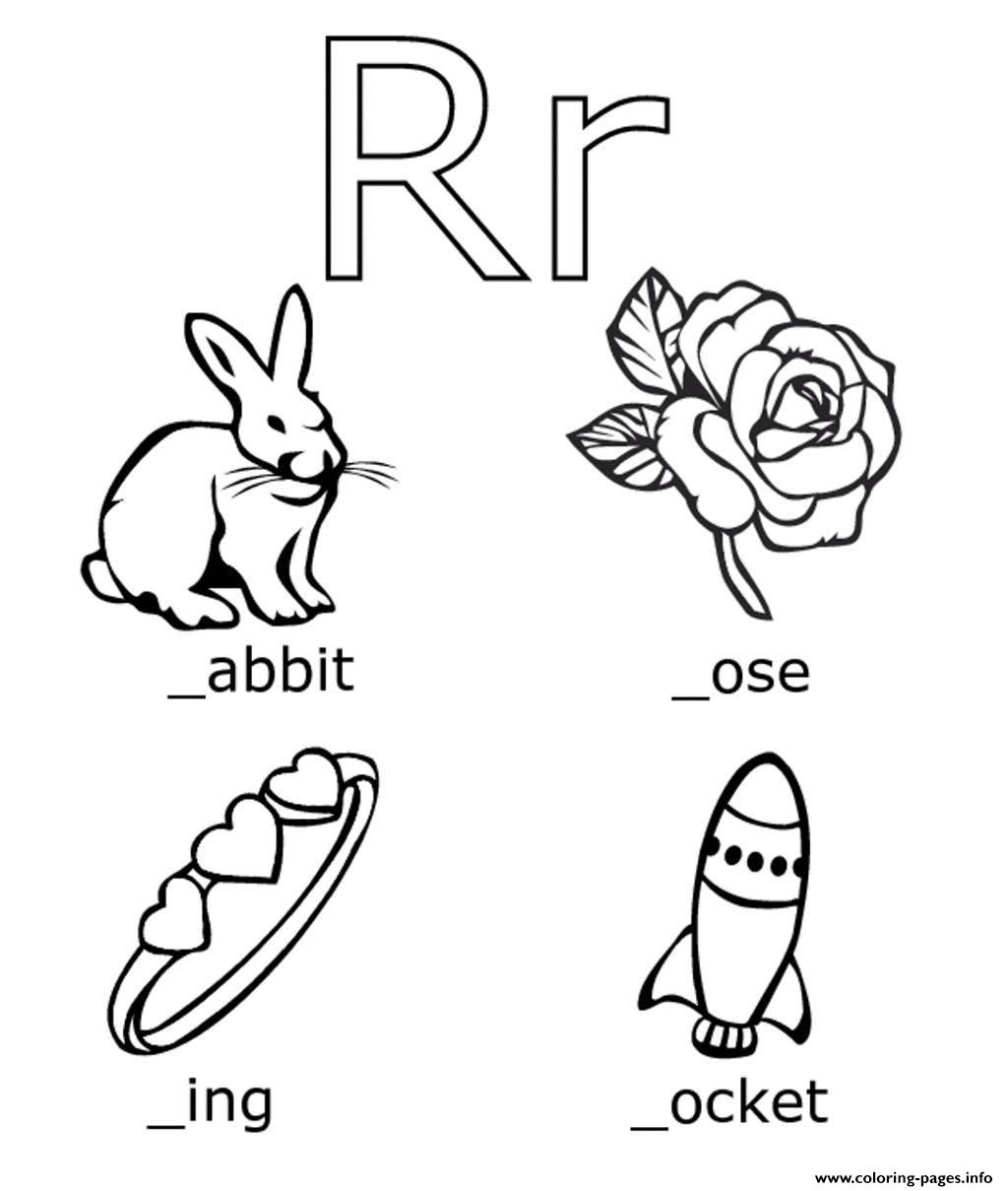 R Words Free Alphabet S20f1 Coloring Pages Printable