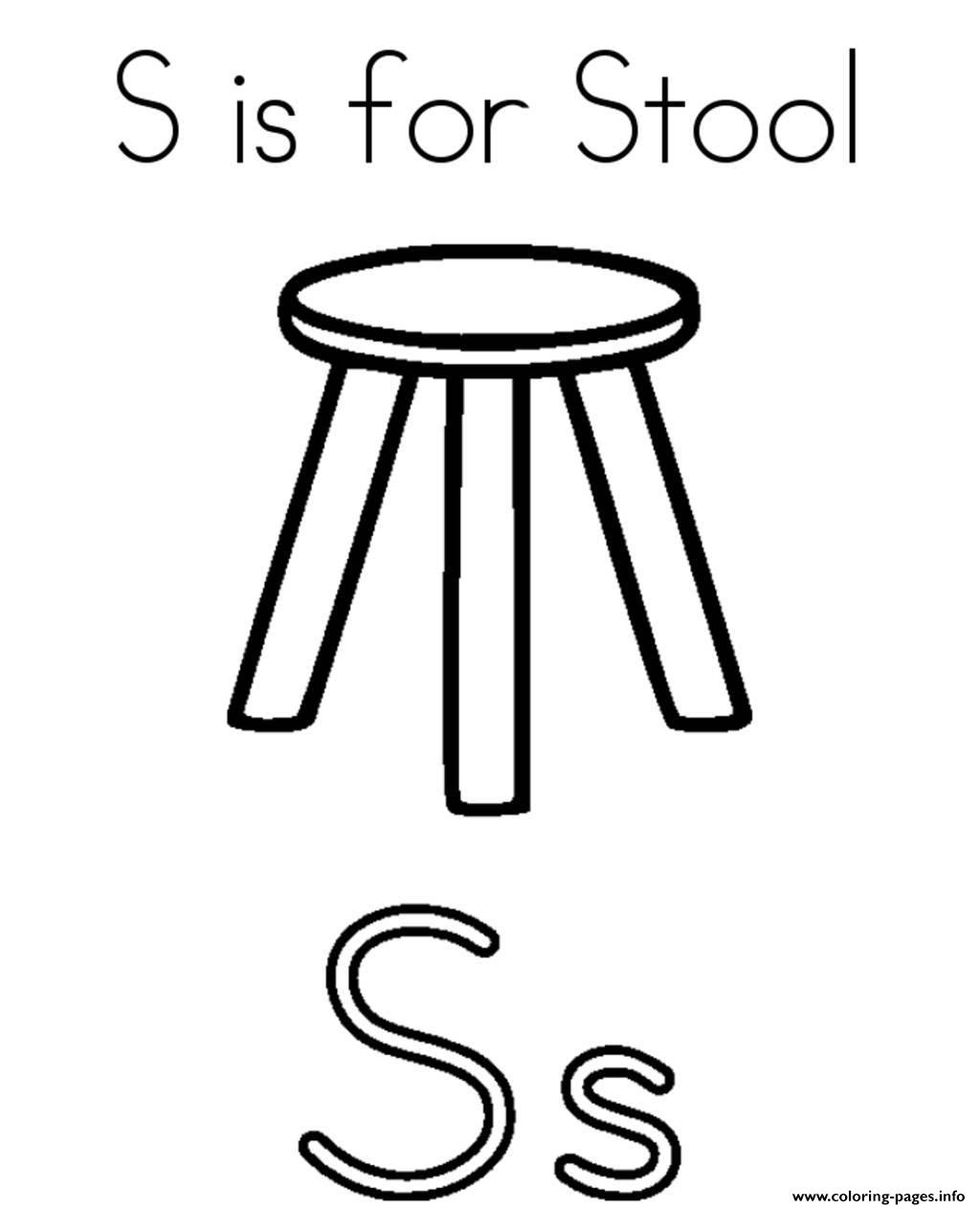 Stool Alphabet 1c8a coloring pages