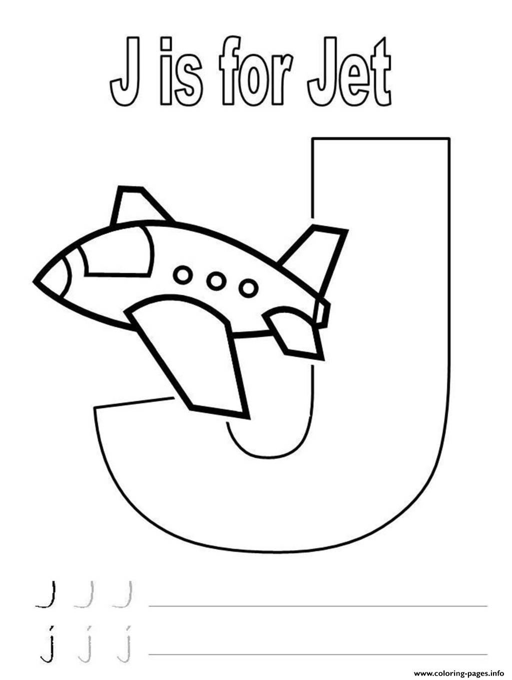 Alphabet J For Jetcd27 Coloring page Printable