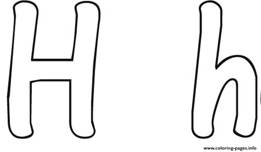 Download Letter And Lowercase H Alphabet 4fe6 Coloring Pages Printable