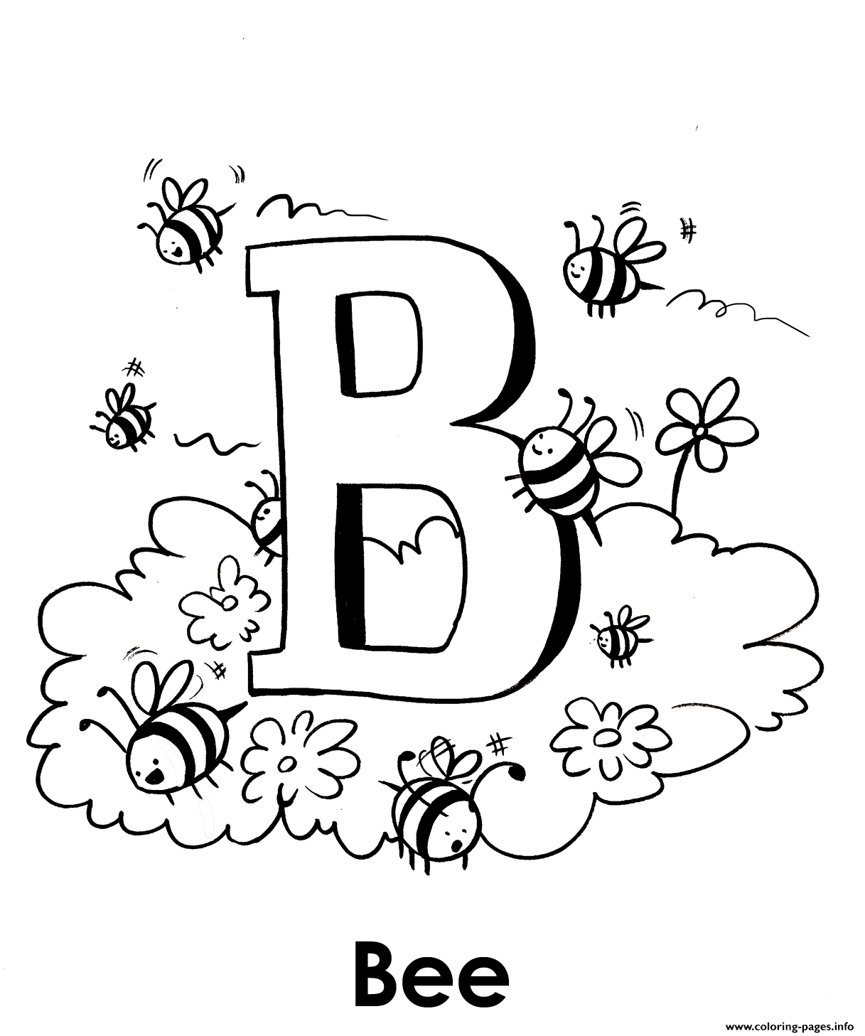 Alphabet S Bee Animalfd5b coloring