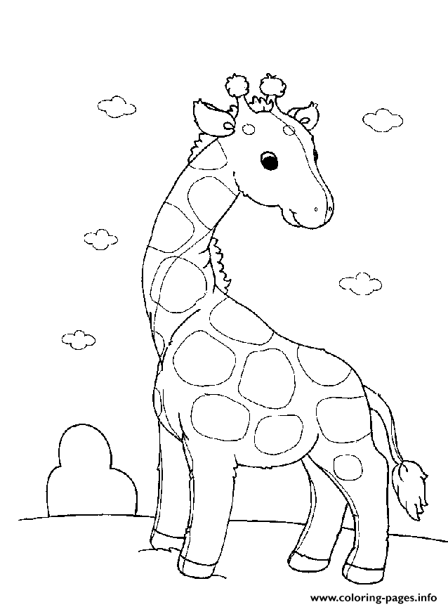 Beauty Giraffe Animal S987d coloring