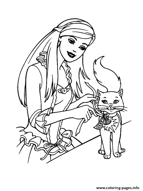 Barbie And Her Little Cat Animal S1cd8 coloring