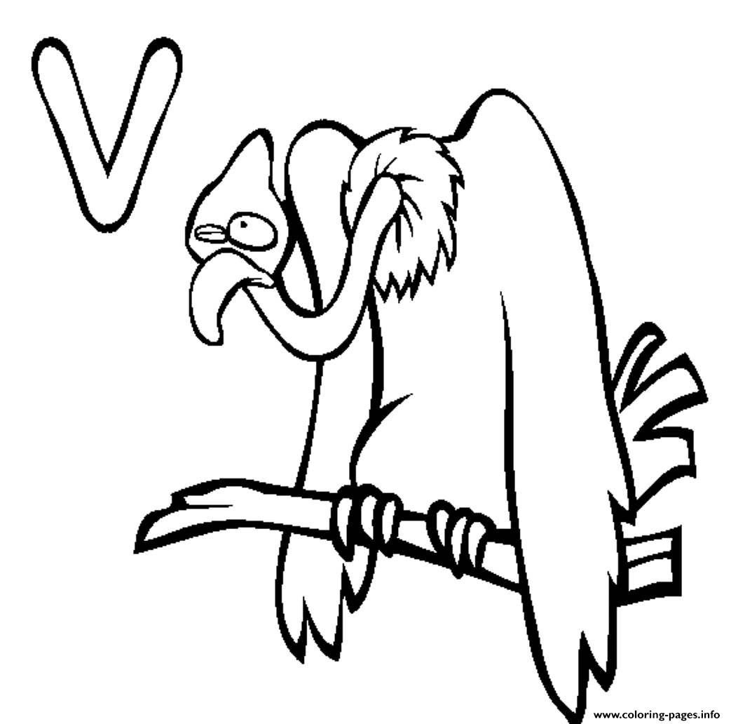Animal Alphabet S Vulture4364 coloring