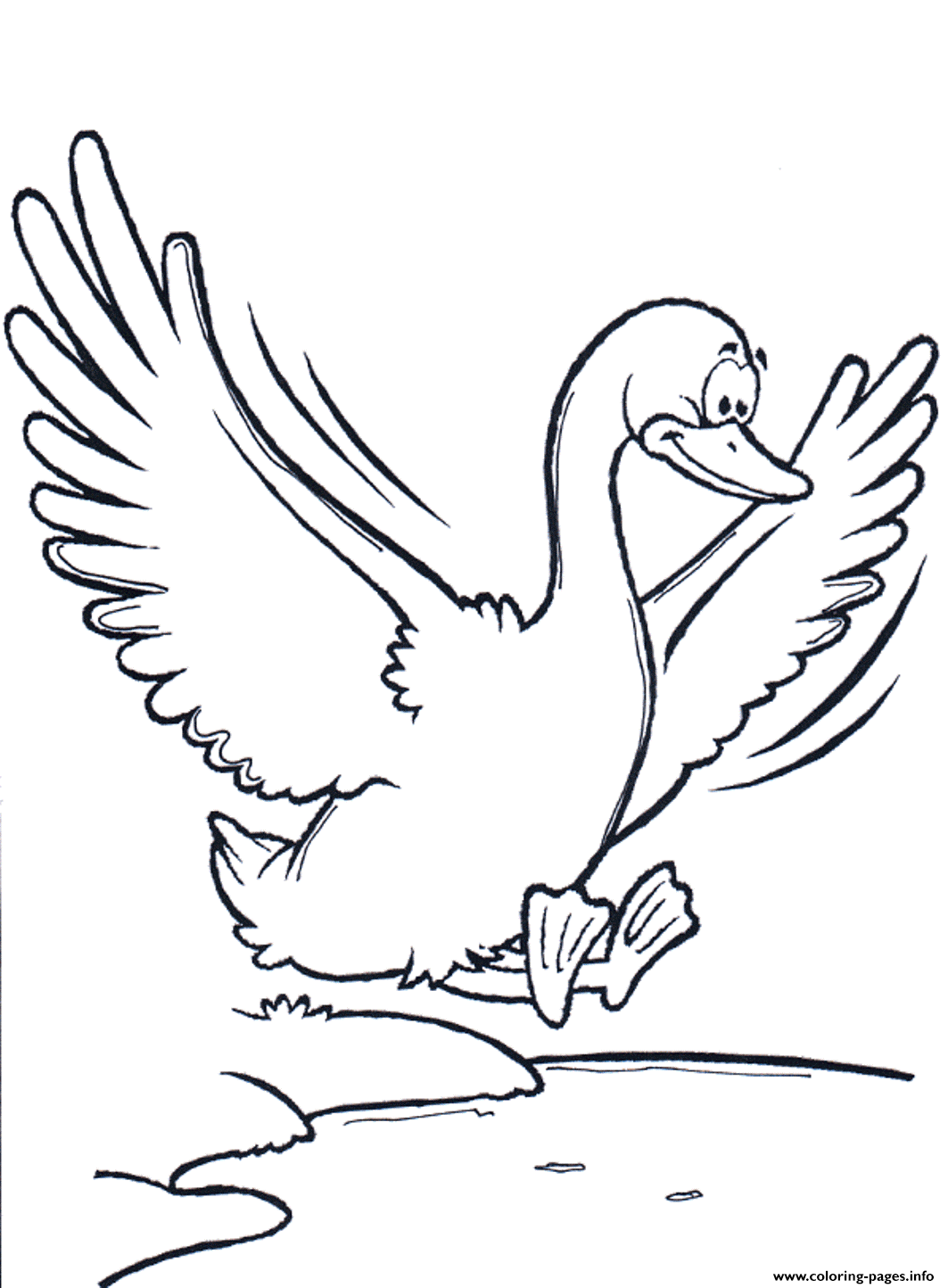 Flying Goose Printable Animal S1fed coloring