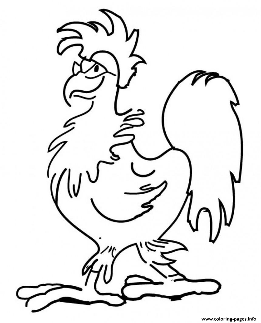 Printable Farm Animal S Rooster776c coloring