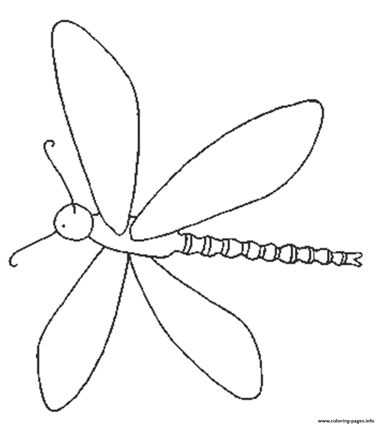Simple Dragonfly Animal C78b coloring