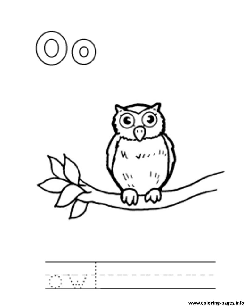 Animal Owl Alphabet Scd56 coloring