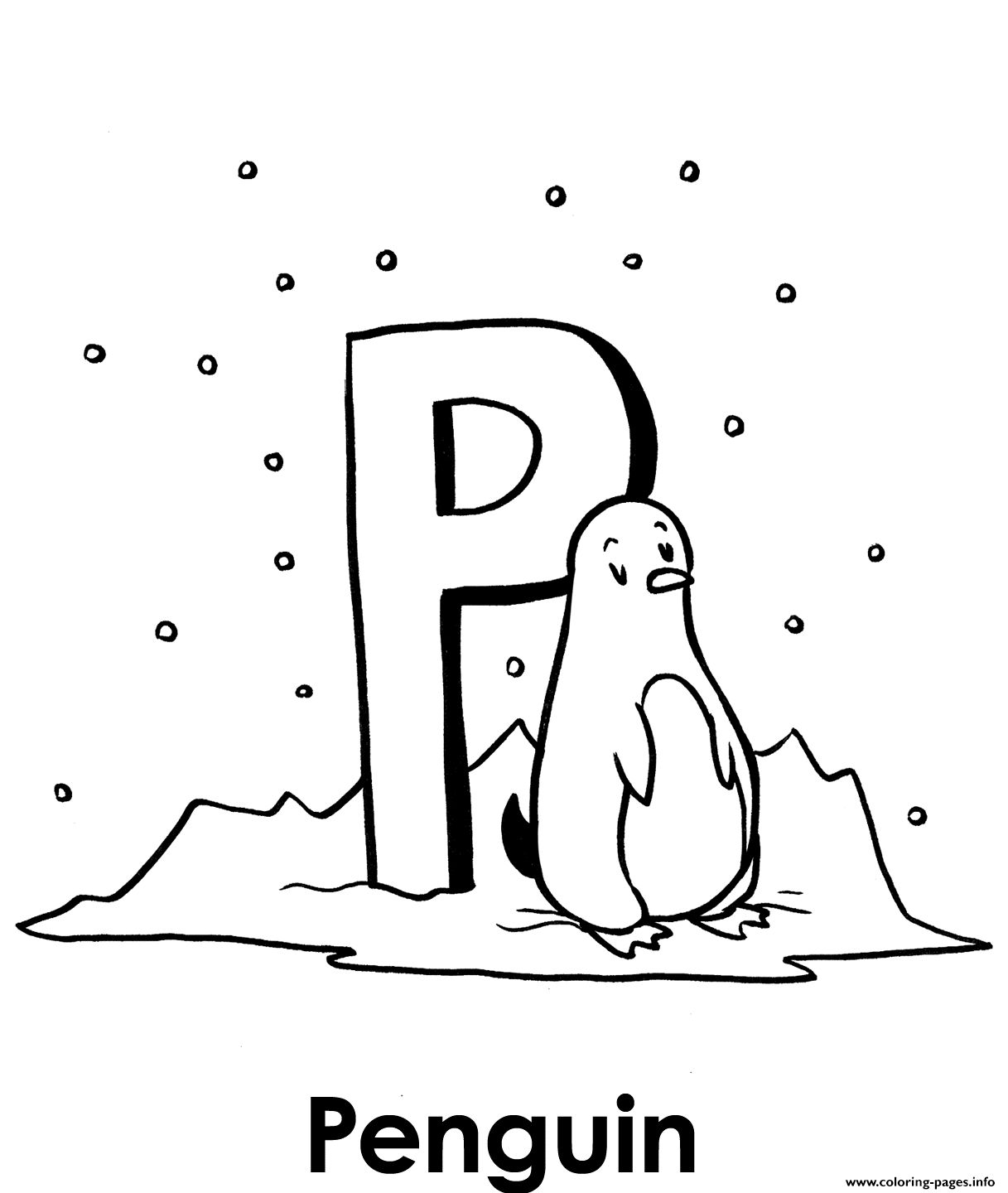 Animal Penguin Free Alphabet Sa5b7 coloring