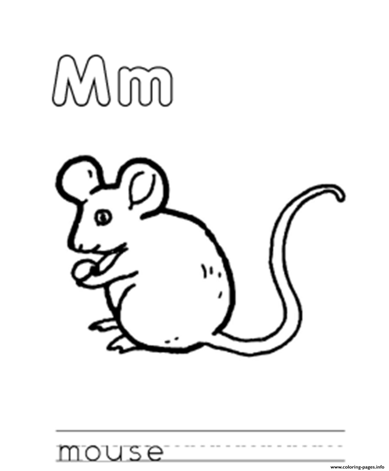 Free Alphabet S Mouse Animald76b coloring