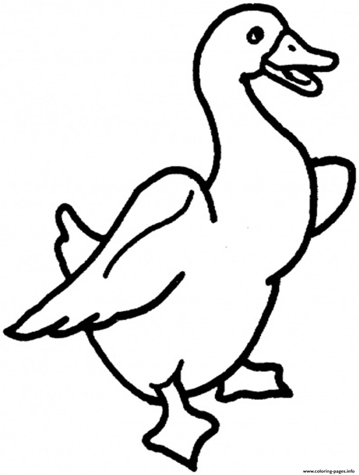 Goose Free Printable Animal Sa027 Coloring Pages Printable