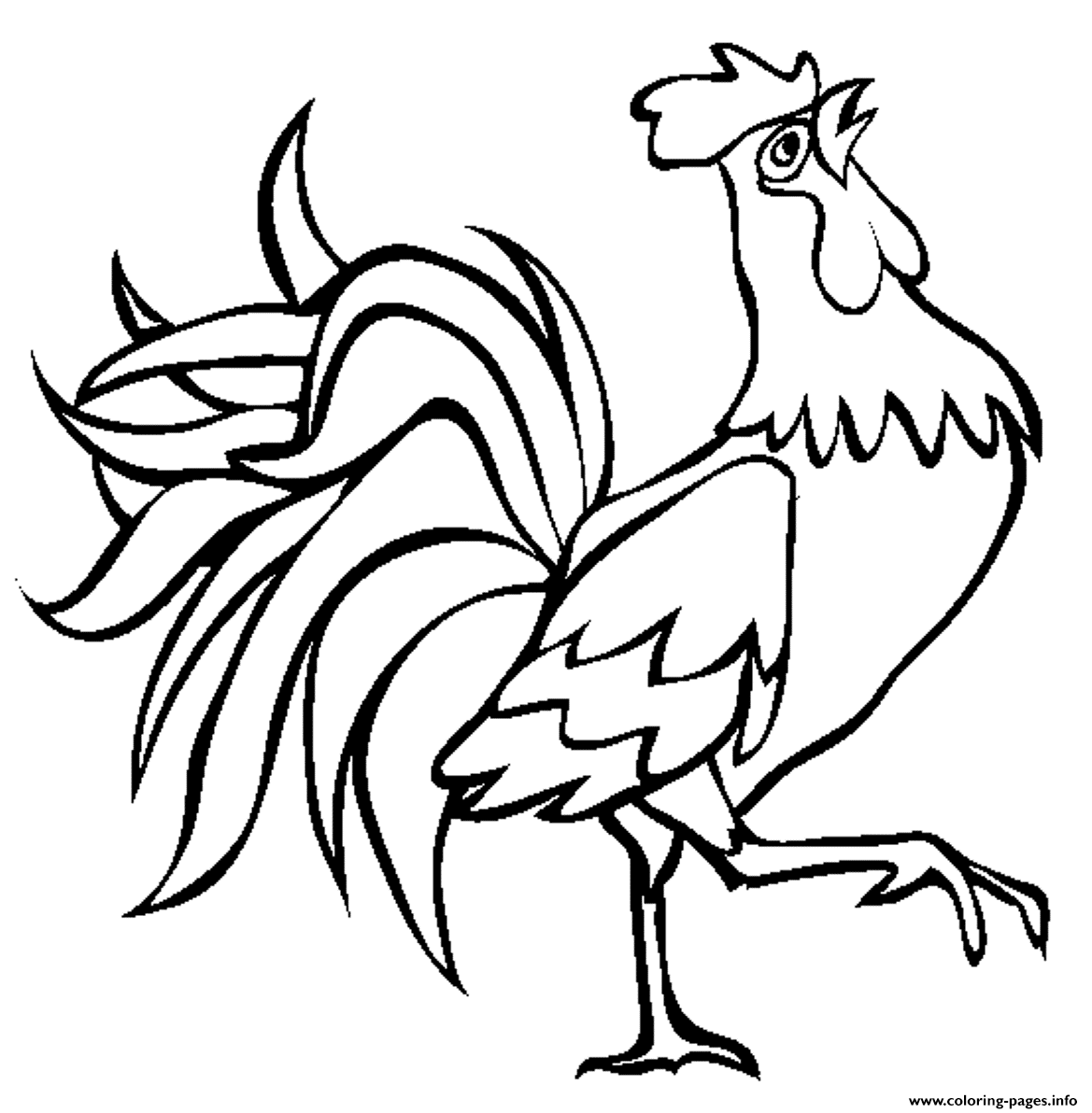 Download Rooster Farm Animal S1cf9 Coloring Pages Printable