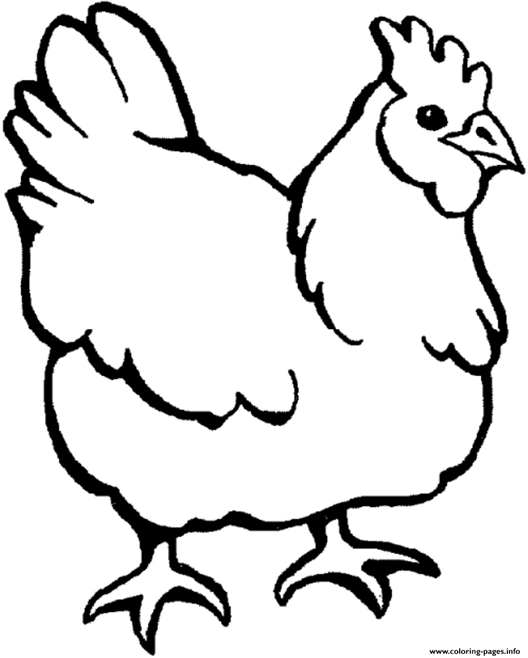 A Chicken Hen Farm Animal S0f4f coloring
