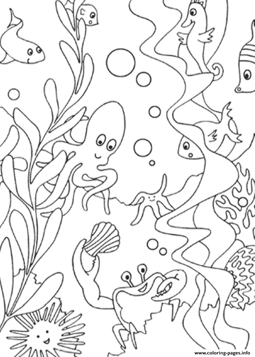 Coloring Pages Of Sea Animals Printablea5a5 coloring