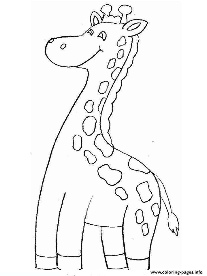 Smiling Giraffe Animal Coloring Pages8379 coloring