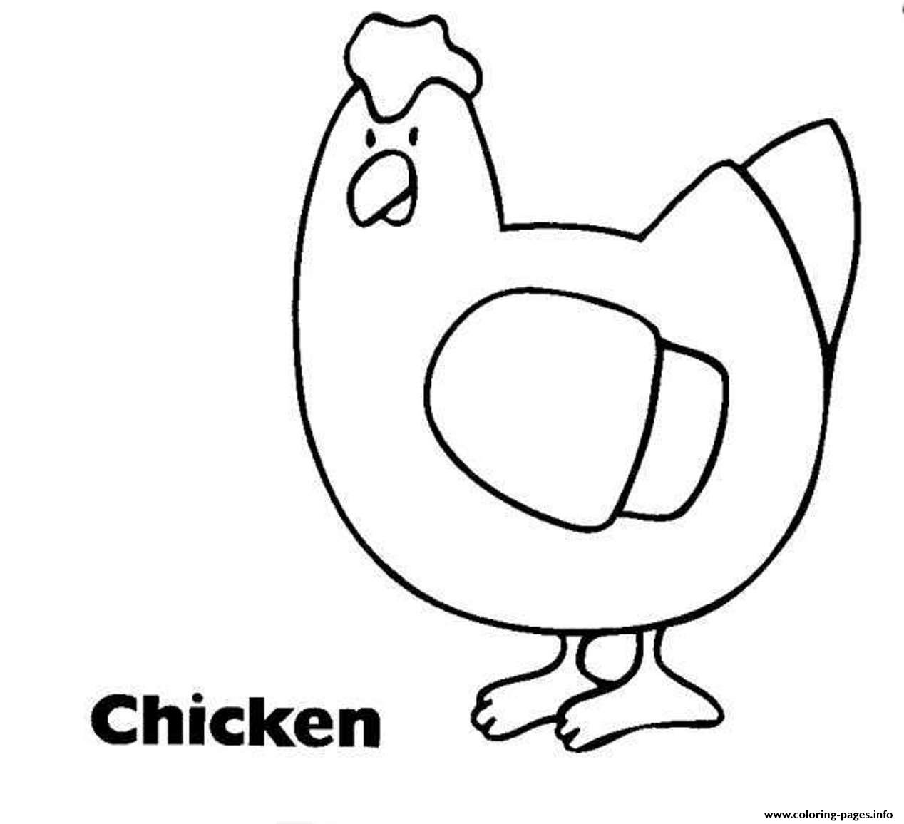 Farm Animal S Chicken Printablef20b coloring