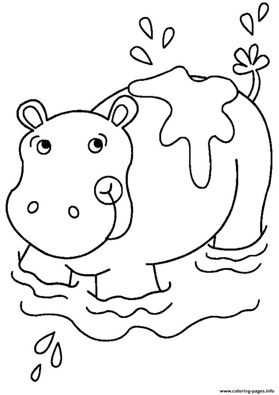 African Animal S Hippo7e4e coloring