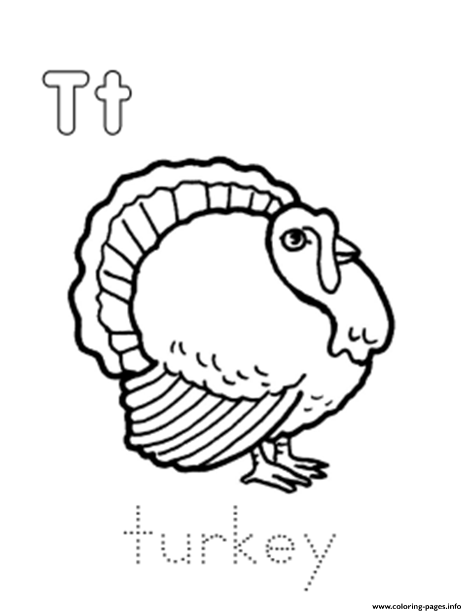 Animal Turkey Alphabet D0ed coloring