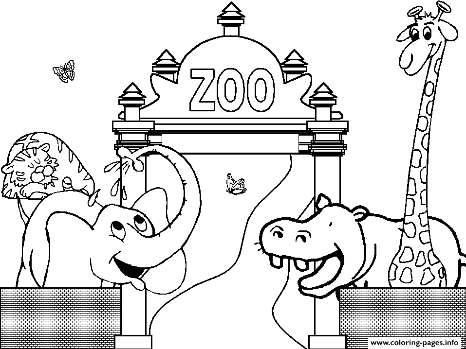 Free Preschool S Zoo Animals92cd coloring