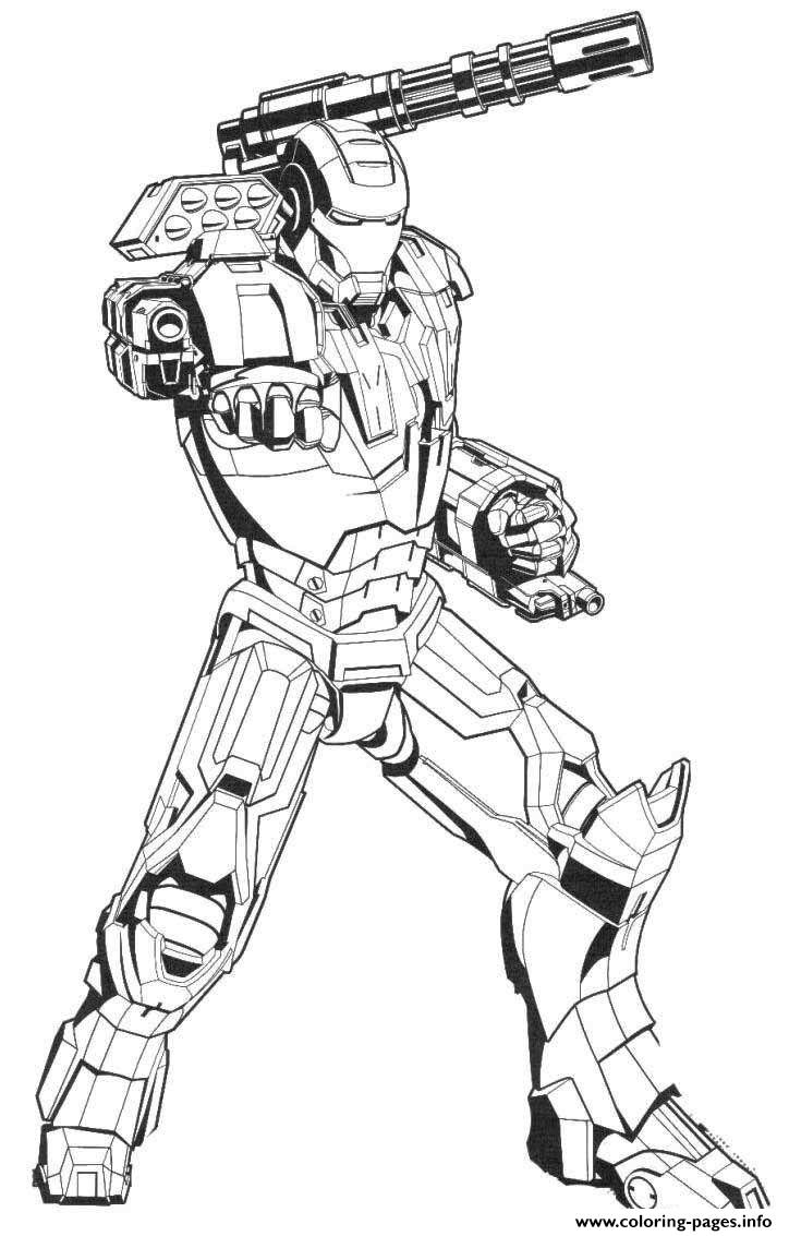 Iron Man Armor S7e4a Coloring page Printable