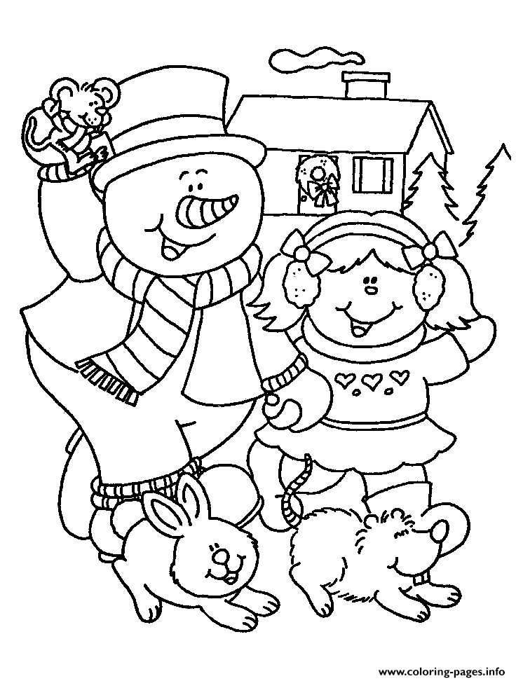 Snowman Printable Free Christmas S For Kidsabc9 coloring