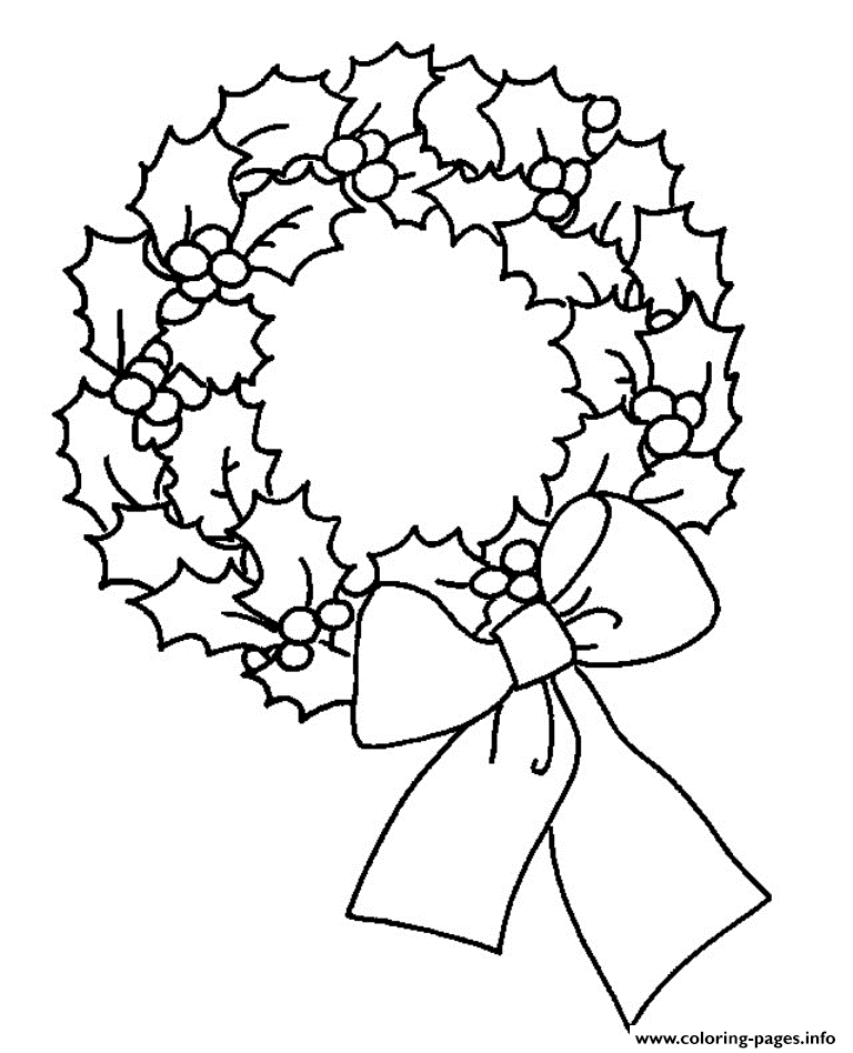Free S For Christmas Wreath53d1 coloring