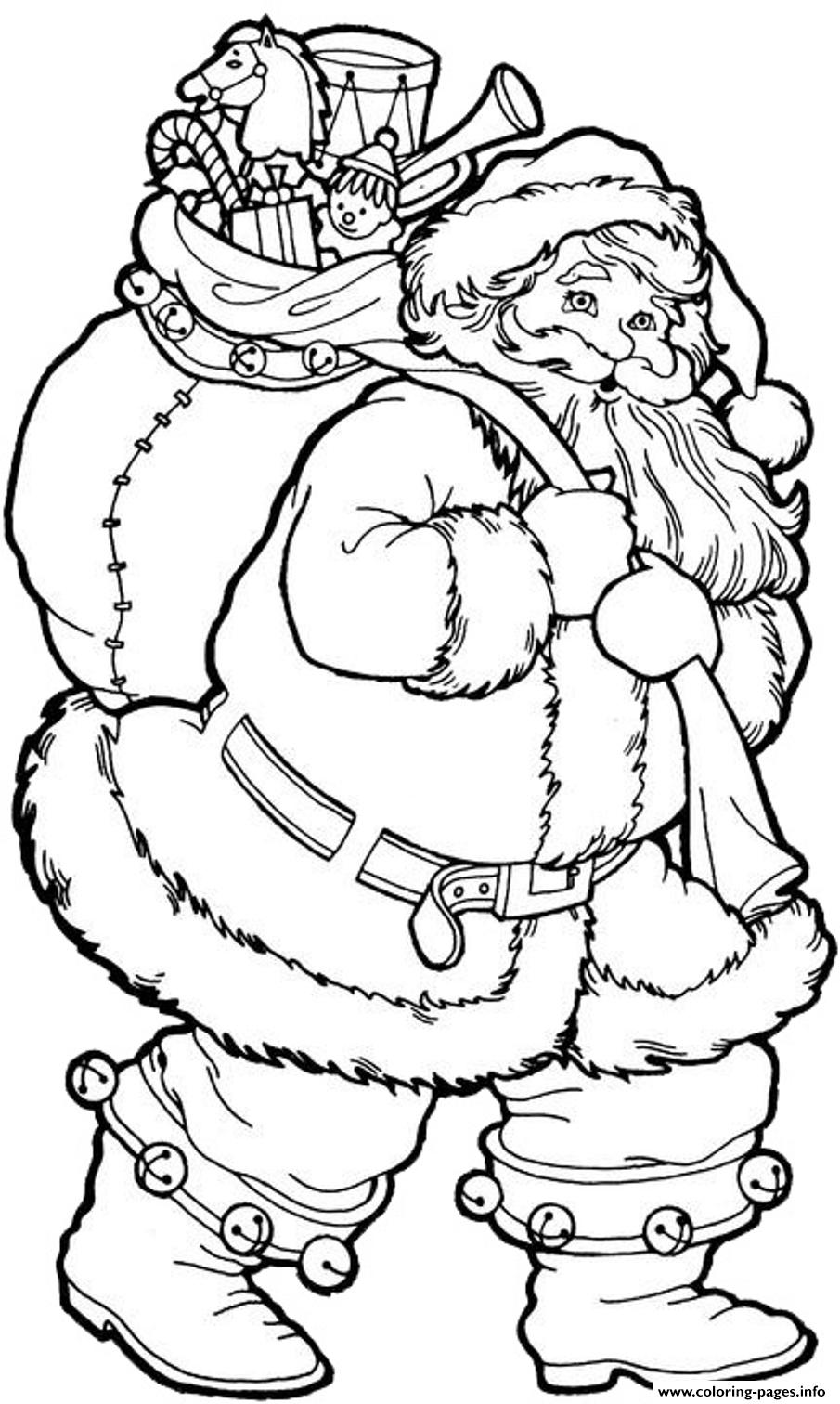 Christmas S Printable Santa With Big Presents1338 coloring