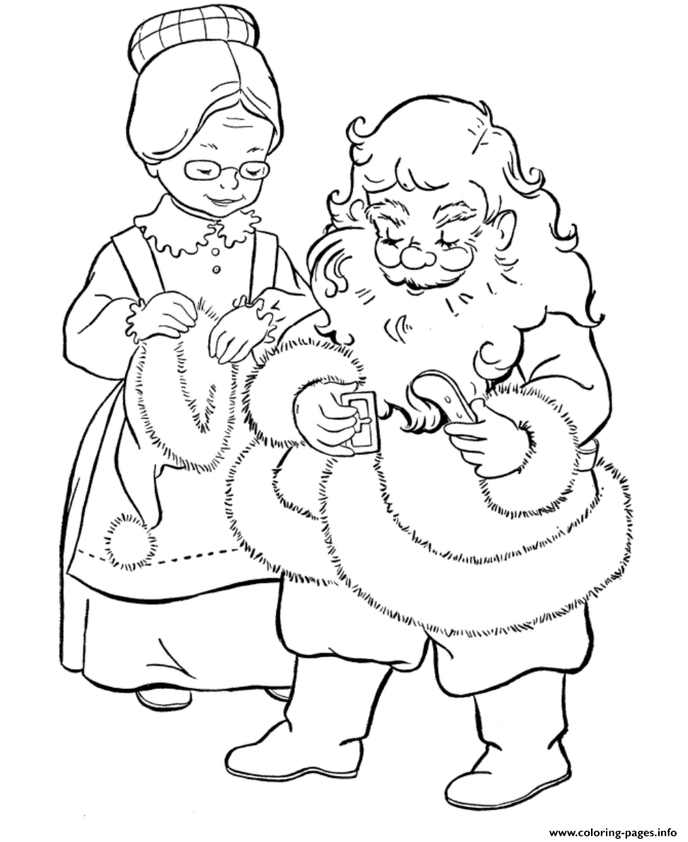 Christmas S Printable Mrs Claus And Santa99af coloring