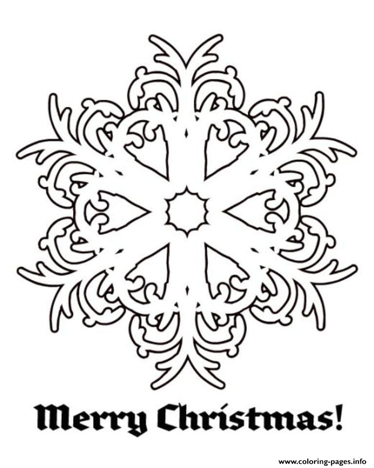 Snowflake Merry Christmas Free S For Christmasfbd6 coloring