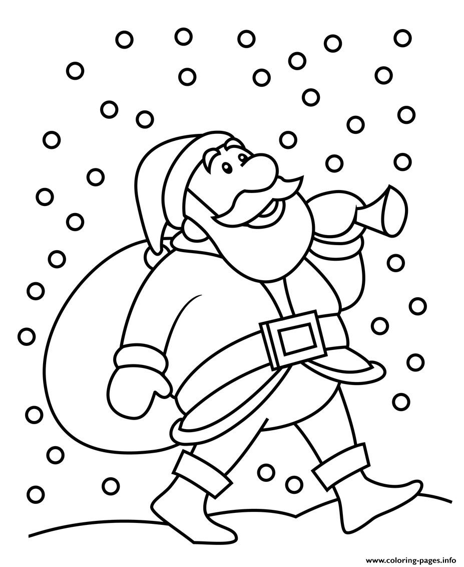 Snowfall And Santa Christmas S For Kids8928 coloring