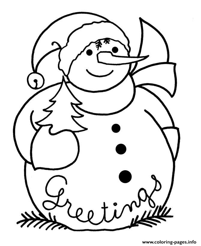 Snowman Free Christmas S9400 coloring