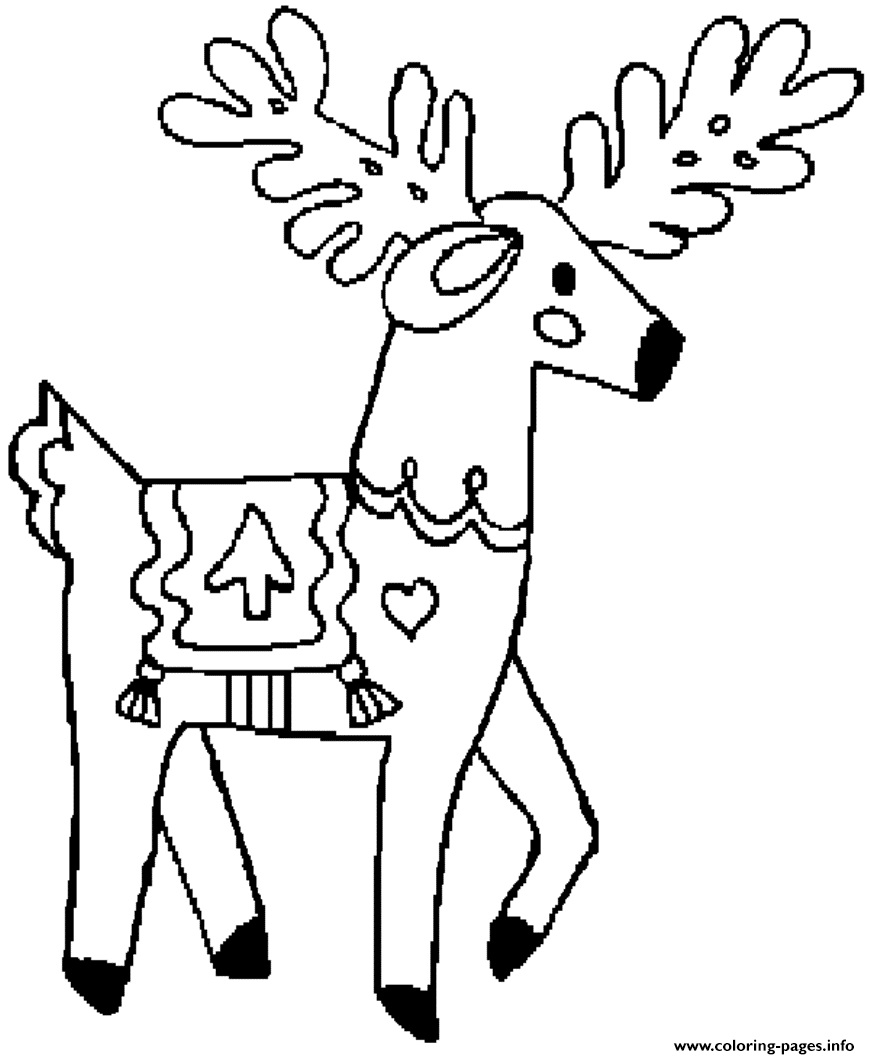 Christmas Reindeer S93d2 coloring