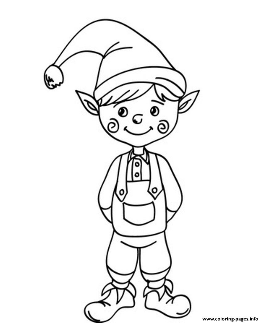 6800 Coloring Pages Christmas Elf  Images